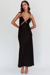 Casa Nova Cut-Out String Dress Black